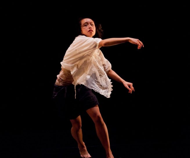 Dancer Jan Lee performing Setback, Resolution 2013, The Place, London